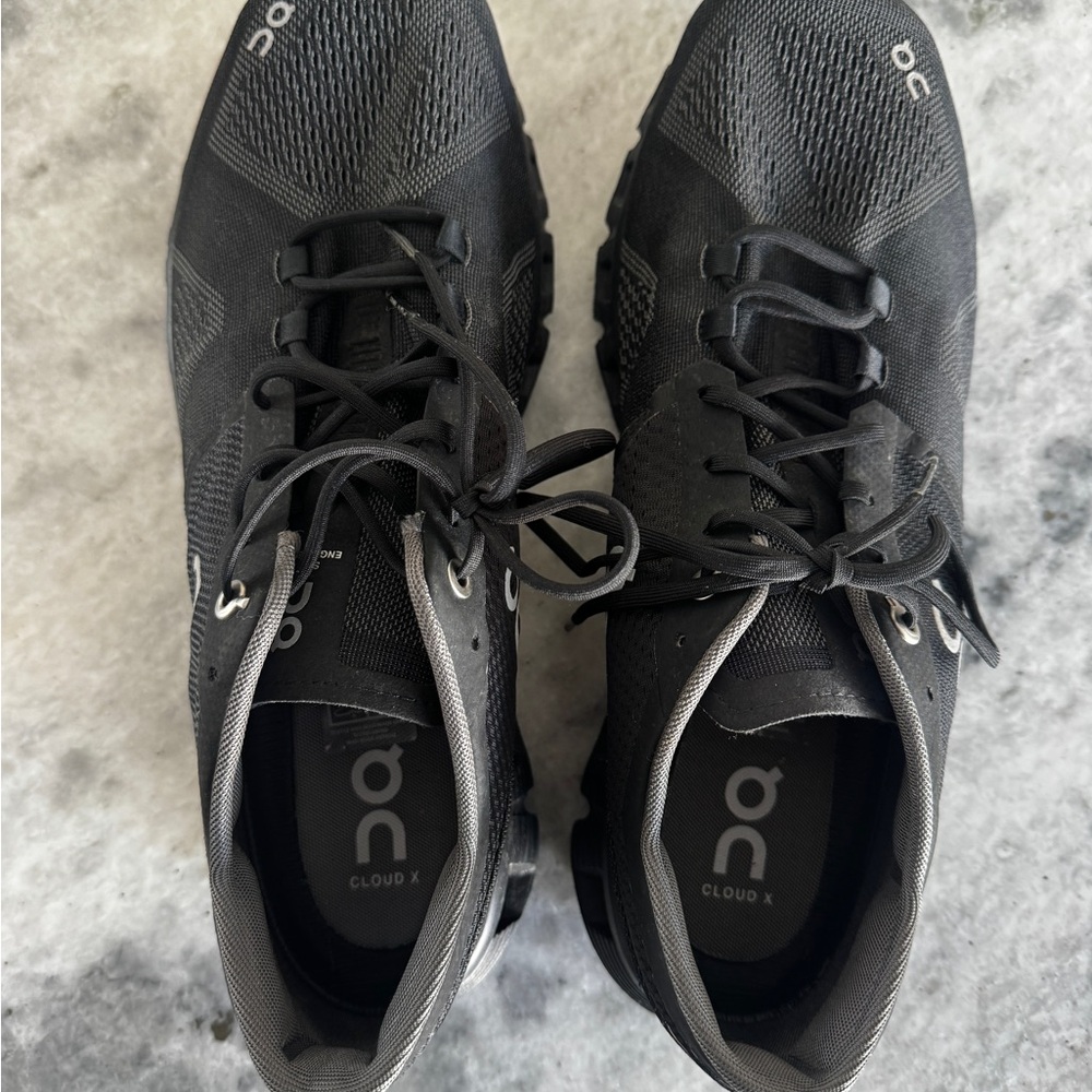 On Running Cloud X Men's Athletic Shoes in Black